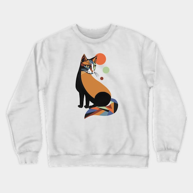 Colorful yet mystical cat Crewneck Sweatshirt by MasutaroOracle